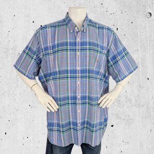 Ralph Lauren Polo Shirt Size 3XB Plaid 3XL Short Sleeve XXXL